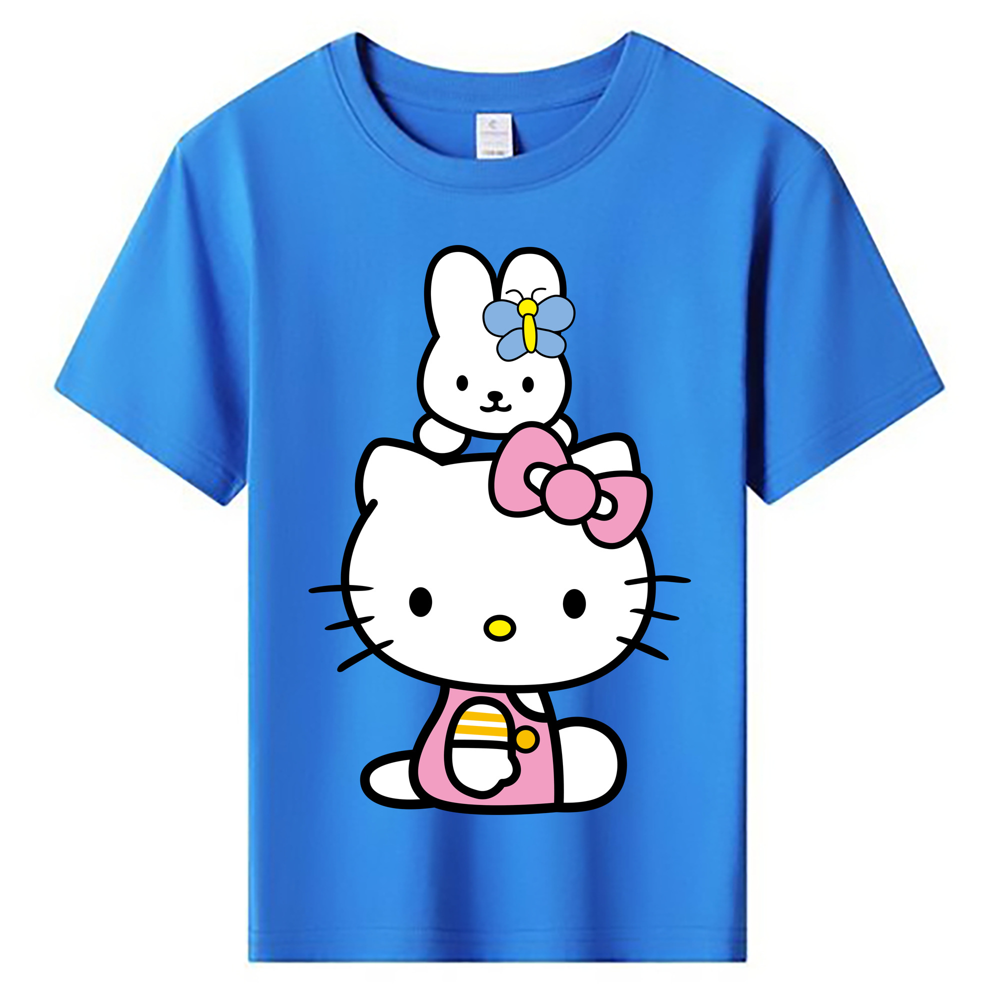 （画像用） Hello Kitty ハローキティ 綿100％キッズTシャツ（フロントプリント）
